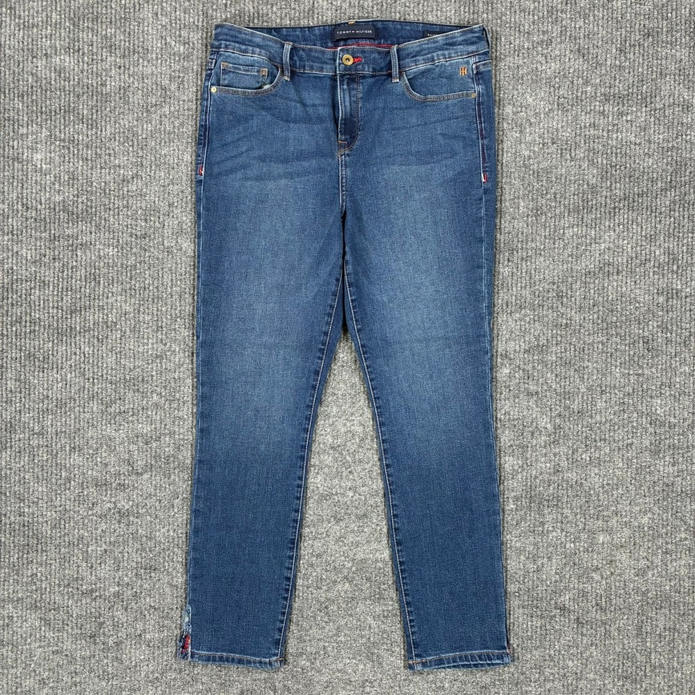 Tommy Hilfiger Raleigh High Rise Jeans Womens Size 8 Blue Denim Cotton Stretch
